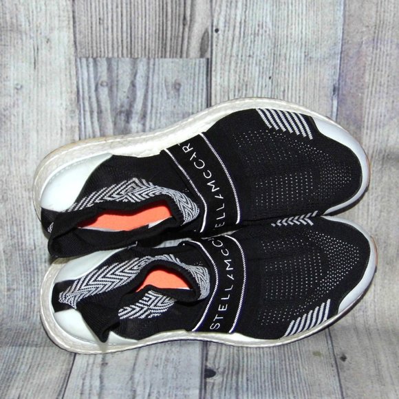 STELLA McCARTNEY X ADIDAS Ultraboost X 3D Knit Black Sneakers Womens Size 8.5 - Picture 6 of 7